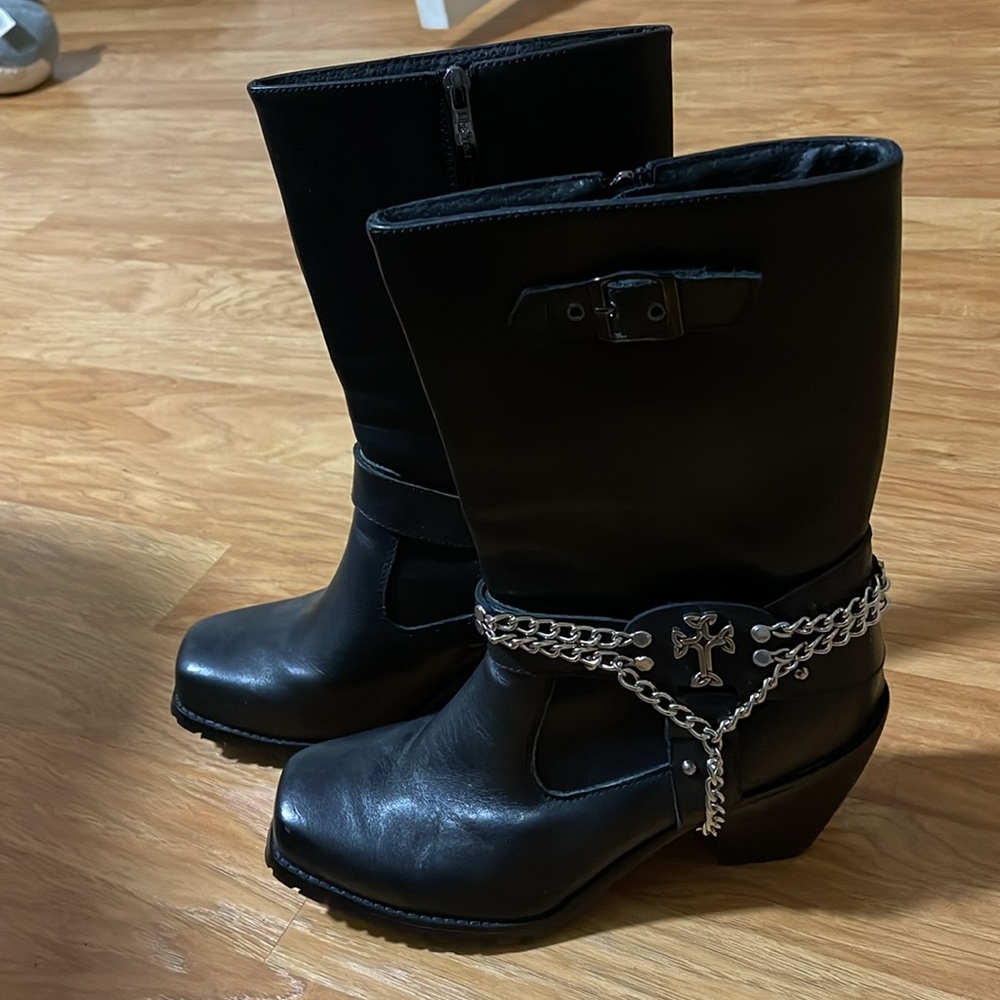2 Pair of Women's Black Leather Boots